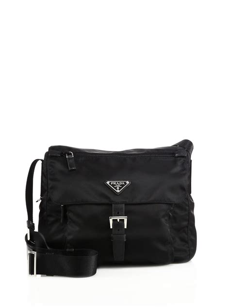 prada crossbody bag leather nylon|More.